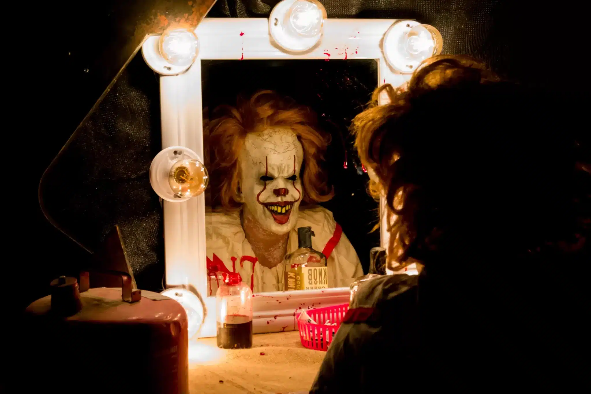 Pennywise Smiling at Themself in the Mirror at Tucson Terror in the Corn