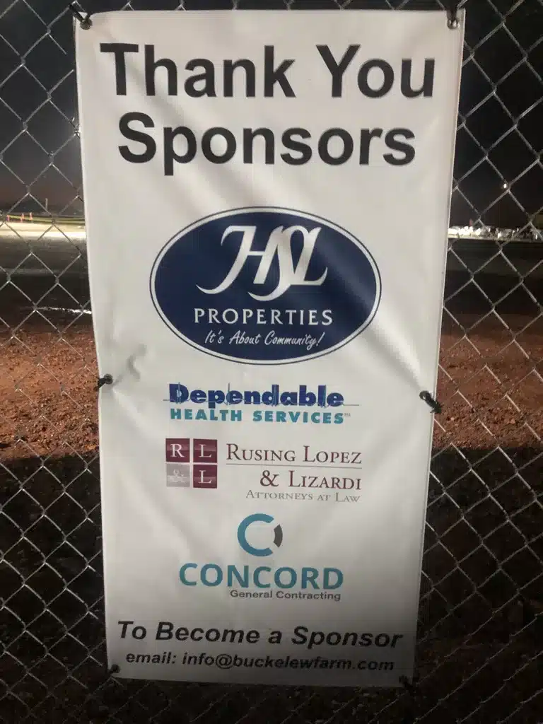 Sponsors Banner on Fence at Tucson Terror in the Corn