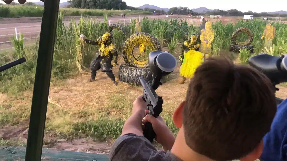 Zombie Shootout in Corn Field with Paintball Guns Tucson Terror in the Corn Attraction